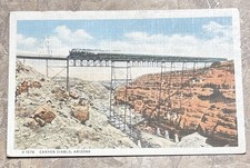 1935 FRED HARVEY RAILROAD POSTCARD CANYON DIABLE ARIZONA 1935 POSTMARK