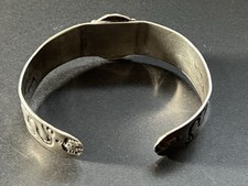 Native American Fred Harvey Era Sterling Silver Turquoise Snake Cuff Bracelet - Additional view 12