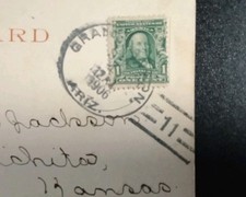 Territorial/Doane Cancel GRAND CANYON AZ (3/11) 1906 Postcard Hotel Fred Harvey