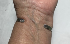 Vintage Native American Sterling Silver Fred Harvey Era Turquoise Bracelet - Additional view 2