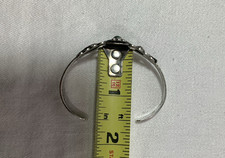 Vintage Native American Sterling Silver Fred Harvey Era Turquoise Bracelet - Additional view 6