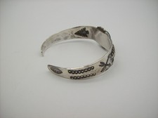 Vintage Navajo Fred Harvey Era Turquoise Sterling Silver Bracelet - Additional view 6