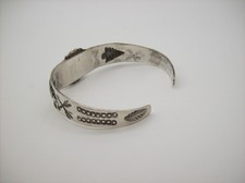 Vintage Navajo Fred Harvey Era Turquoise Sterling Silver Bracelet - Additional view 8