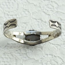 Old SMALL Navajo Fred Harvey Era Turquoise Cuff Bracelet 925 Sterling Handmade - Additional view 9