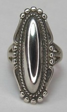 Navajo Fred Harvey Era Sterling Silver Dome CABOCHON Ring NATIVE AMERICAN sz6.5 - Additional view 1