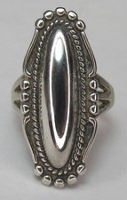 Navajo Fred Harvey Era Sterling Silver Dome CABOCHON Ring NATIVE AMERICAN sz6.5 - Additional view 2