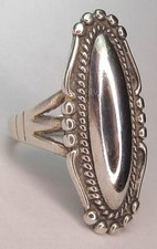 Navajo Fred Harvey Era Sterling Silver Dome CABOCHON Ring NATIVE AMERICAN sz6.5 - Additional view 11