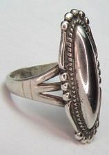 Navajo Fred Harvey Era Sterling Silver Dome CABOCHON Ring NATIVE AMERICAN sz6.5 - Additional view 16