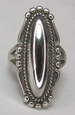 Navajo Fred Harvey Era Sterling Silver Dome CABOCHON Ring NATIVE AMERICAN sz6.5 - Additional view 3
