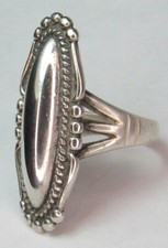 Navajo Fred Harvey Era Sterling Silver Dome CABOCHON Ring NATIVE AMERICAN sz6.5 - Additional view 6