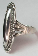Navajo Fred Harvey Era Sterling Silver Dome CABOCHON Ring NATIVE AMERICAN sz6.5 - Additional view 7