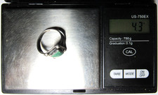 Navajo Fred Harvey Era ARROW Sterling Silver SQUARE Green TURQUOISE Ring sz7.5 - Additional view 22