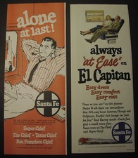 SANTA FE RAILROAD - 57 ads, 1931-1961; Streamliners, Fred Harvey dining cars - Additional view 18