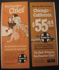SANTA FE RAILROAD - 57 ads, 1931-1961; Streamliners, Fred Harvey dining cars - Additional view 20