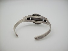 Vintage Navajo Fred Harvey Era Sterling Silver Green Turquoise Cuff Bracelet - Additional view 6