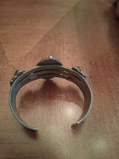 Vintage Navajo ONYX/Jet Sterling Silver Cuff Bracelet Fred Harvey - Additional view 13