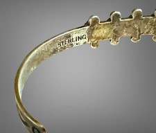 Fred Harvey Vtg SMALL Snake Eye Sterling Silver Turquoise Cuff Bracelet 5” Zuni - Additional view 3