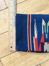 Vintage Hand Woven Fred Harvey El Grandee Wool Clutch Purse Blue Chimayo - Additional view 2