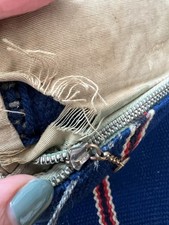 Vintage Hand Woven Fred Harvey El Grandee Wool Clutch Purse Blue Chimayo - Additional view 6