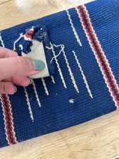 Vintage Hand Woven Fred Harvey El Grandee Wool Clutch Purse Blue Chimayo - Additional view 9