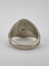 Vintage Fred Harvey Style Sterling Silver Turquoise Thunderbird Men's Ring 12.3g - Additional view 4