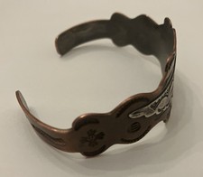 Vintage Copper Sterling Silver Navajo Thunderbird Cuff Bracelet Fred Harvey Era - Additional view 2