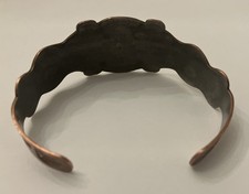 Vintage Copper Sterling Silver Navajo Thunderbird Cuff Bracelet Fred Harvey Era - Additional view 3