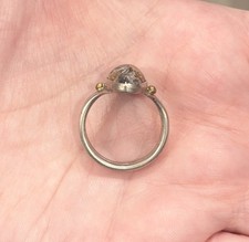 Vintage Navajo Jasper Atlas Ring, Sterling Silver 14K Fred Harvey Era Size 7.25 - Additional view 11