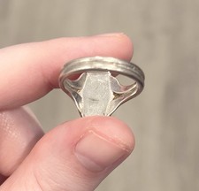 Vintage Navajo Jasper Atlas Ring, Sterling Silver 14K Fred Harvey Era Size 7.25 - Additional view 12