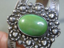 Fred Harvey Era NAVAJO Naturl CERRILLOS TURQUOISE Sterling Silver SNAKE Bracelet - Additional view 4