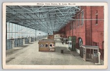 Postcard - Midway - Union Station - St Louis Missouri - Fred Harvey - Train Stat
