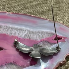 Early Native American Sterling Fred Harvey Turquoise Thunderbird Pin Brooch 2” - Additional view 6