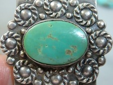 Fred Harvey Era NATIVE AMERICAN Natural TURQUOISE Sterling Silver SNAKE Bracelet - Additional view 4