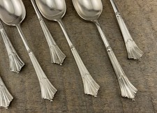 Vintage FRED HARVEY Railroad Restaurant Silver Plated Spoons, Lot of 8 - Additional view 1