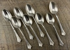 Vintage FRED HARVEY Railroad Restaurant Silver Plated Spoons, Lot of 8