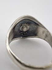 Vtg BELL TRADING POST Fred Harvey Era Sterling Silver Turquoise Thunderbird Ring - Additional view 6