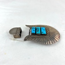 Fred Harvey Era Navajo Turquoise & Silver Ranger Buckle - Additional view 4