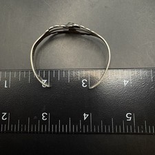 Vintage Sterling Silver Fred Harvey 2” Turquoise Thunderbird Cuff Bracelet - Additional view 5