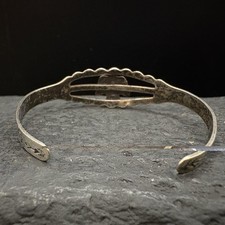 Vintage Sterling Silver Fred Harvey 2” Turquoise Thunderbird Cuff Bracelet - Additional view 8