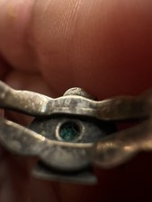 SZ 1.25 Vintage Sterling Silver Thunderbird Turquoise Fred Harvey Ring 925 - Additional view 14