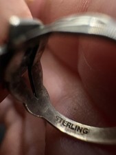 SZ 1.25 Vintage Sterling Silver Thunderbird Turquoise Fred Harvey Ring 925 - Additional view 3