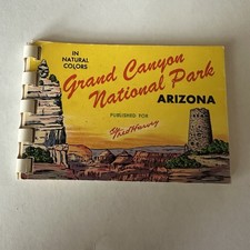 Vintage Grand Canyon National Park Postcard Folder Fred Harvey Curteich 1950s