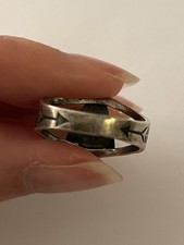 Vintage Fred Harvey Era Arrow Ring Green Turquoise Size 7.25 Sterling Silver - Additional view 3