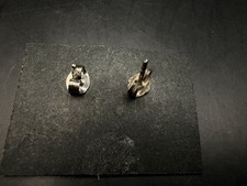 Vintage Fred Harvey Sterling Silver Turquoise Thunderbird Earrings 925 Native - Additional view 2