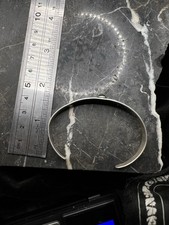 NAVAJO Vintage Sterling Silver Fred Harvey Turquoise Repoussé Cuff Bracelet 925 - Additional view 6