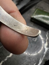 NAVAJO Vintage Sterling Silver Fred Harvey Turquoise Repoussé Cuff Bracelet 925 - Additional view 10