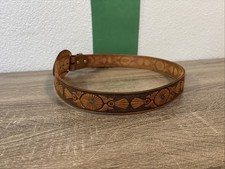 Vintage Chambers Fred Harvey Tooled Leather Belt & Buckle Steerhide Size 36 - Additional view 3
