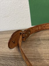 Vintage Chambers Fred Harvey Tooled Leather Belt & Buckle Steerhide Size 36 - Additional view 5