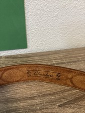 Vintage Chambers Fred Harvey Tooled Leather Belt & Buckle Steerhide Size 36 - Additional view 7