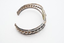 Vtg Fred Harvey Ear Navajo Sterling Silver Turquoise Thunderbird Bracelet 6.25